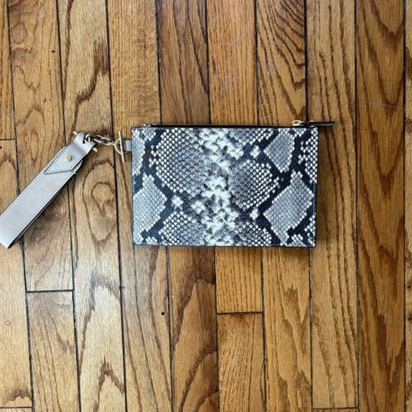 India Hicks Snakeskin Wristlet, BNWOT, 8.5” x 5.75” - Picture 2 of 8